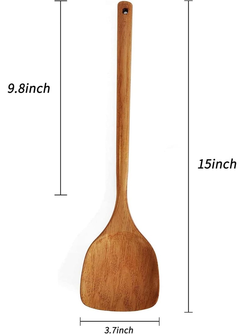 Wooden Spatula. Long Handle Spatula for Cooking.Handmade for Kitchen Cookware. (Spatula) - Image 1